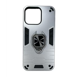   Uname - iPhone 15 Pro Max Armor strapa tok, kijelzővédő fóliával - Szürke, fekete 