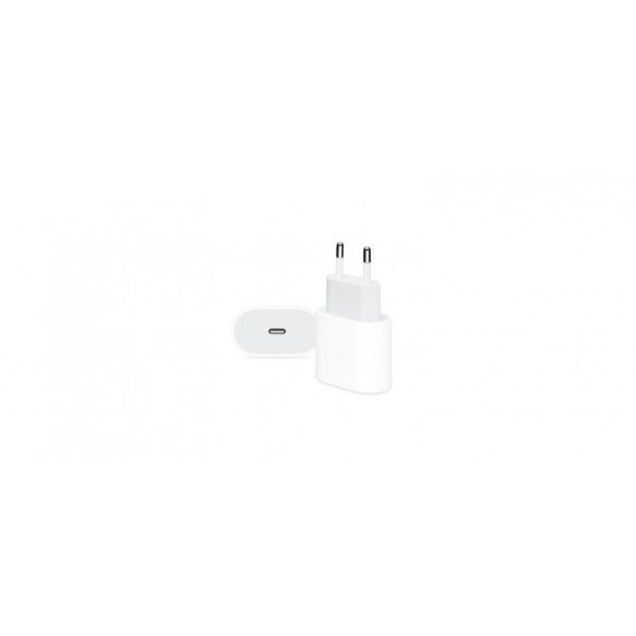 Apple eredeti, gyári USB Type-C hálózati töltő adapter - 20 W - MHJE3ZM/A - white