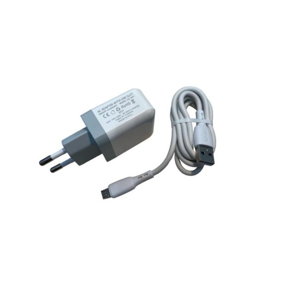 XP-Thik töltő Adapter CS-W01 2.4A Micro USB kábellel Fehér (00007794) 2.4A