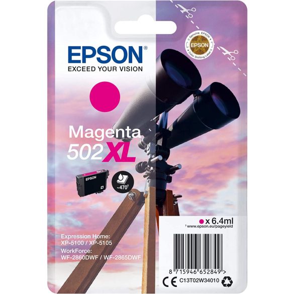 Epson T02W3 patron, magenta, 6,4ml