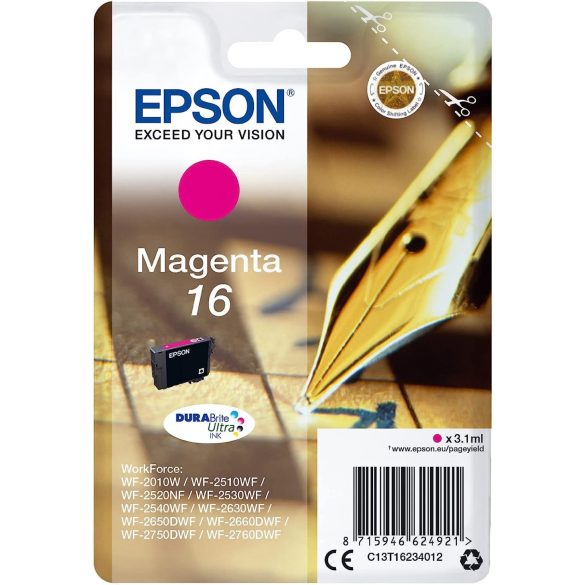 Epson T1623 patron, magenta, 3,1ml 16