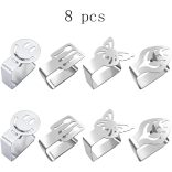 Tucireat terítőkapcsok rozsdamentes acélból 8 db-os csomag Asztalibilincs Asztalterítő tartó Asztalterítő tartó Rozsdamentes acél abrosztartó Asztalborító kapcsok Asztalterítő kapcsok
