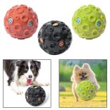 SENYE PET Nyikorgó kutyalabda agresszív rágóknak, gumi rágólabda kutyák fogainak tisztítására, tartós, kétrétegű kialakítású interaktív kuncogó kutyalabda közepes és nagy fajtáknak