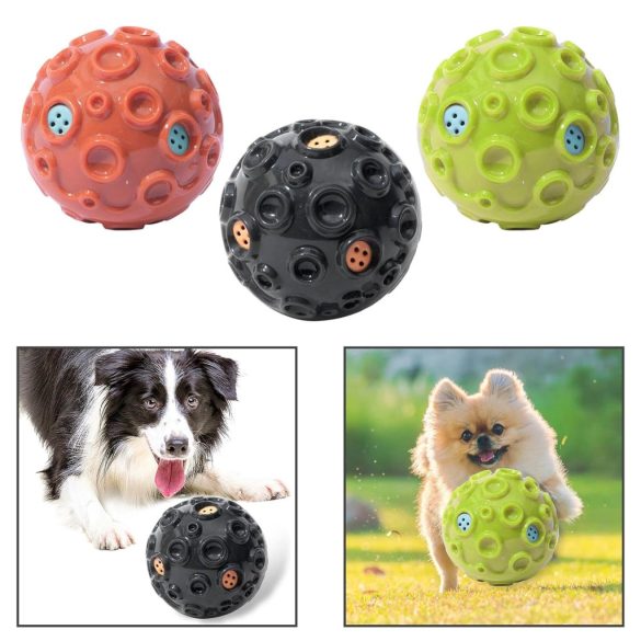 SENYE PET Nyikorgó kutyalabda agresszív rágóknak, gumi rágólabda kutyák fogainak tisztítására, tartós, kétrétegű kialakítású interaktív kuncogó kutyalabda közepes és nagy fajtáknak