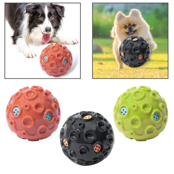 SENYE PET Nyikorgó kutyalabda agresszív rágóknak, gumi rágólabda kutyák fogainak tisztítására, tartós, kétrétegű kialakítású interaktív kuncogó kutyalabda közepes és nagy fajtáknak