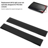 Fekete Cover Shell elülső ház , bal és jobb első panel PS3 Slim, CUH-4000 konzolhoz, javító alkatrész
