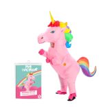 Rózsaszín egyszarvú felfújható jelmez