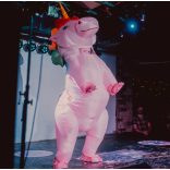 Rózsaszín egyszarvú felfújható jelmez