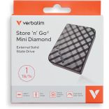 Verbatim 1TB Store 'n’ Go Mini External Solid State Drive USB 3.2 Gen 1 USB-C Connection - Diamond Black (32025)