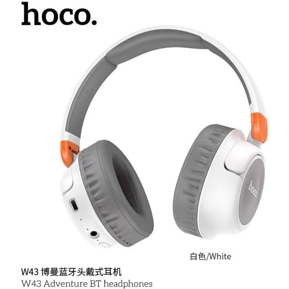 HOCO W43 fejhallgató bluetooth fehér