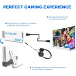 Wii-HDMI konverter, Wii HDMI 1080P adapter Full HD eszközökhöz 3,5 mm-es audioporttal és HDMI-kimenettel, kompatibilis a Nintendo Wii-vel, Wii U-val, HDTV-vel, monitorral (fehér)