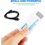 Wii-HDMI konverter, Wii HDMI 1080P adapter Full HD eszközökhöz 3,5 mm-es audioporttal és HDMI-kimenettel, kompatibilis a Nintendo Wii-vel, Wii U-val, HDTV-vel, monitorral (fehér)