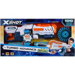   X-Shot Turbo Advance játékpuska, 96 lövedék mellékelve, Magazin 40 lövedékkel, Hatótáv 27 méter