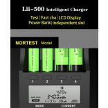 LiitoKala Lii-500 18650 akkumulátortöltő intelligens univerzális töltő LCD kijelző 26650 AA AAA akkumulátorhoz érintőgombos LCD kijelző az akkumulátor kapacitásának teszteléséhez