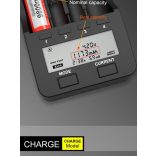 LiitoKala Lii-500 18650 akkumulátortöltő intelligens univerzális töltő LCD kijelző 26650 AA AAA akkumulátorhoz érintőgombos LCD kijelző az akkumulátor kapacitásának teszteléséhez