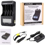 LiitoKala Lii-500 18650 akkumulátortöltő intelligens univerzális töltő LCD kijelző 26650 AA AAA akkumulátorhoz érintőgombos LCD kijelző az akkumulátor kapacitásának teszteléséhez