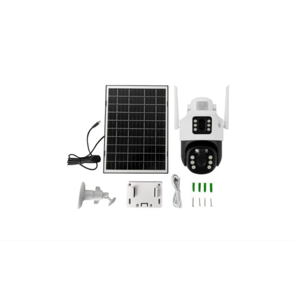 VCS09-4G forgatható térfigyelő kamera, 3MP, napelemes tápellátás, IP66, komplett szett szett