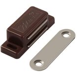 Jiayi 12 darabos mágneses asztali ajtózár, szekrényzár,konyhai szekrényhez vagy általános gardróbszekrényhez, fiókokhoz, Barna színű