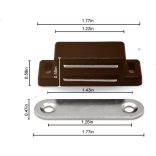 Jiayi 12 darabos mágneses asztali ajtózár, szekrényzár,konyhai szekrényhez vagy általános gardróbszekrényhez, fiókokhoz, Barna színű